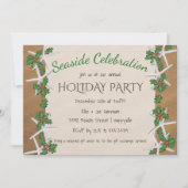 Invitation Fête Côtière Étoile de Mer Célébration de Noël (Devant)
