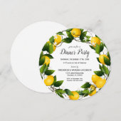 Invitation Fête Couronne de Citron (Devant / Derrière)