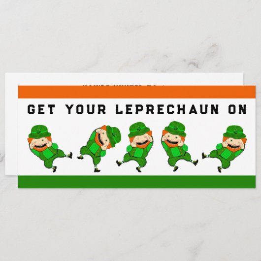 Invitation Fête créative de la Saint Patrick (Devant / Derrière)