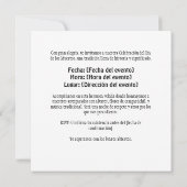 Invitation Fête culturelle des morts (Dos)