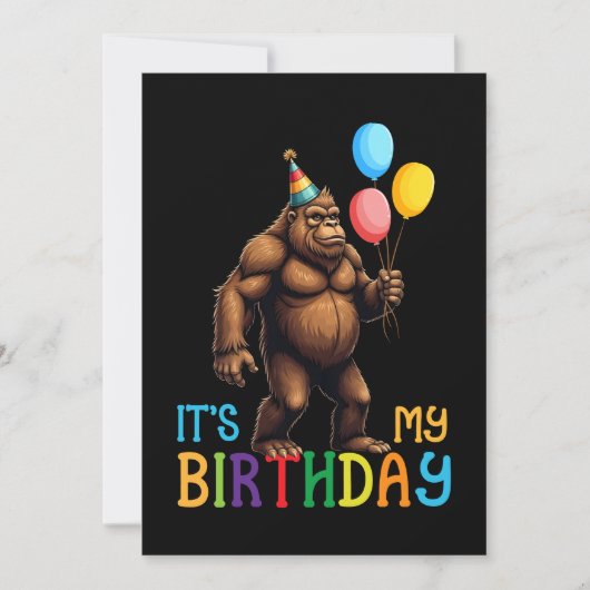 Invitation Fête d’anniversaire de Bigfoot - C’est mon anniver (Devant)