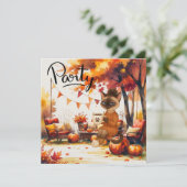 Invitation Fête d'Action d'Ami Flannel et Fizz Fall (Debout devant)