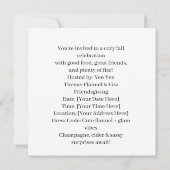 Invitation Fête d'Action d'Ami Flannel et Fizz Fall (Dos)