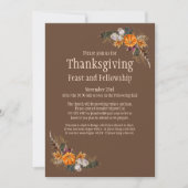 Invitation Fête d'Action de grâce + Fellowship Church Invitat (Devant)