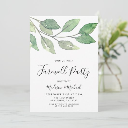 Invitation Fête d'adieu (Debout devant)