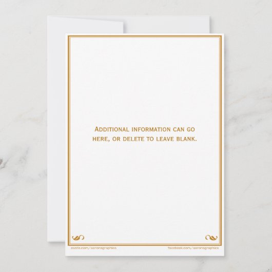 Invitation Fête d'adieu Abandon de l'invitation (Dos)