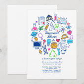 Invitation Fête d'adieu avant la fac (Devant / Derrière)