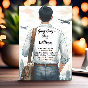 Invitation Fête d'adieu de voyage de départ