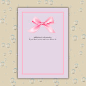 Invitation Fête d'adieu des femmes Moderne Elegant Rose Bow