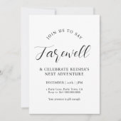 Invitation Fête d'adieu moderne qui s'éloigne de la fête (Devant)