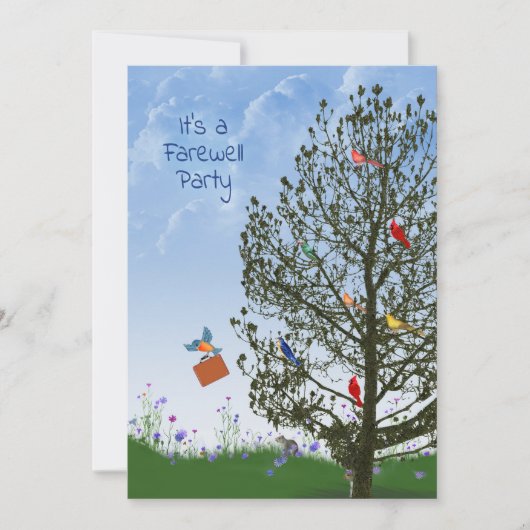 Invitation Fête d'adieu pour collègue (Devant)