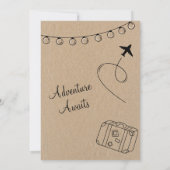 Invitation Fête d'adieu rustique (Dos)