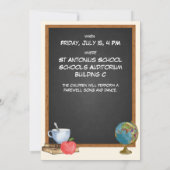 Invitation Fête d'adieu sur tableau noir pour un professeur à (Dos)