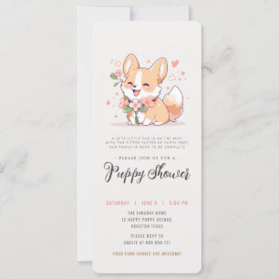 Invitation fête d'adoption de chien fête prénatale pour chiot