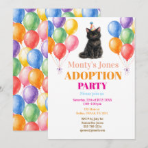 Fête d'adoption Jour de prise Chat noir Animal de 
