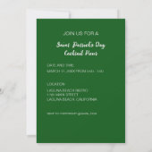Invitation Fête d'affaires de la Saint-Patrick (Dos)