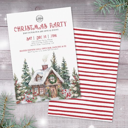 Invitation Fête d'affaires festive de Noël