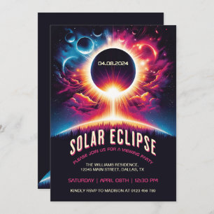 Invitation Fête d'affichage Éclipse solaire