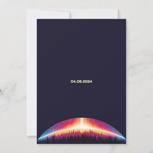 Invitation Fête d'affichage Éclipse solaire (Dos)