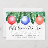 Invitation Fête d'amarrage de pin aquarelle moderne (Devant)