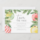 Invitation Fête d'ameublement moderne de l'arbre de Noël (Devant)