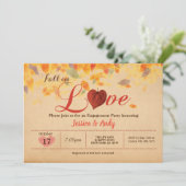 Invitation Fête d'amour de l'automne rustique (Debout devant)