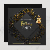 Invitation fête d'anniversaire (Devant / Derrière)