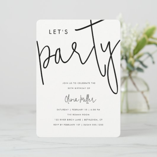 Invitation Fête d'anniversaire (Debout devant)