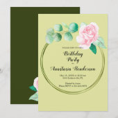 Invitation Fête d'anniversaire. (Devant / Derrière)