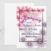 Invitation fête d'anniversaire (Devant / Derrière)