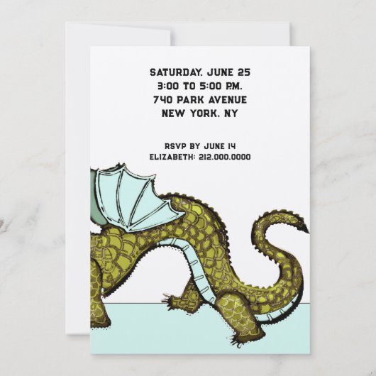 Invitation Fête d'anniversaire (Dos)