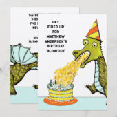 Invitation Fête d'anniversaire (Devant / Derrière)