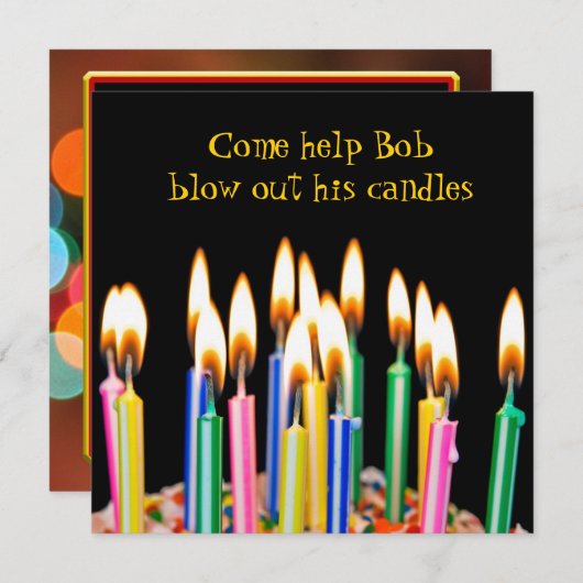 Invitation Fête d'anniversaire (Devant / Derrière)