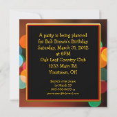 Invitation Fête d'anniversaire (Dos)