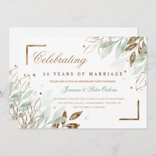 Invitation Fête d'anniversaire (Devant / Derrière)