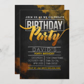 Invitation Fête d'anniversaire (Devant / Derrière)