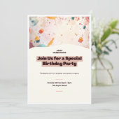 Invitation Fête d'anniversaire (Debout devant)