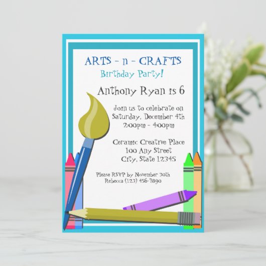 Invitation Fête d'anniversaire (Debout devant)