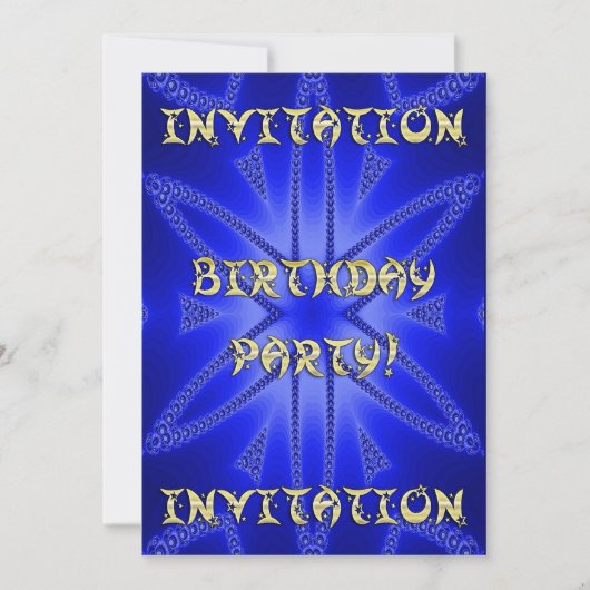 Invitation fête d'anniversaire (Devant)