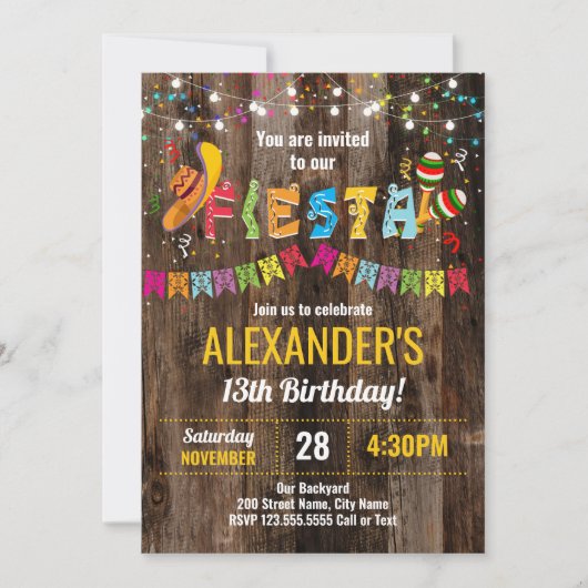 Invitation fête d'anniversaire (Devant)