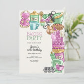 Invitation Fête d'anniversaire (Debout devant)