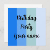 Invitation Fête d'anniversaire (Devant / Derrière)