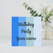 Invitation Fête d'anniversaire (Debout devant)