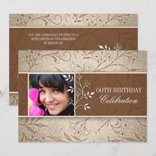 Invitation fête d'anniversaire (Devant / Derrière)