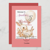 Invitation Fête d'anniversaire (Devant / Derrière)