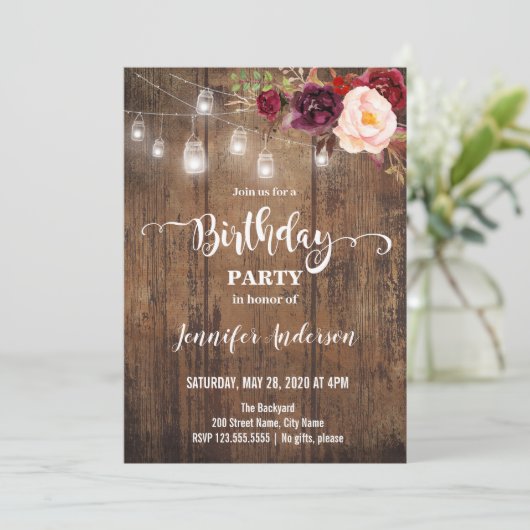 Invitation fête d'anniversaire (Debout devant)