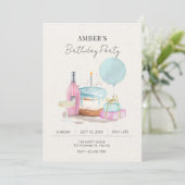 Invitation Fête d'anniversaire (Debout devant)