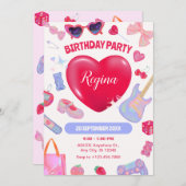 Invitation Fête d'anniversaire (Devant / Derrière)