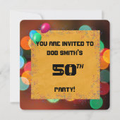 Invitation Fête d'anniversaire (Devant)