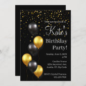 Invitation Fête d'anniversaire (Devant / Derrière)